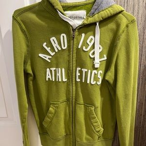 Green Aeropostale Men’s XS zip-up Y2K Hoodie.